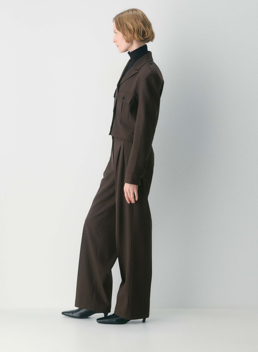 giacca march - twill sanford chk rm brblk