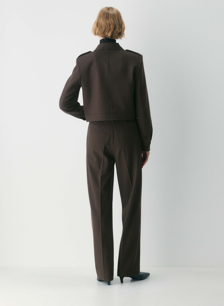 giacca march - twill sanford chk rm brblk