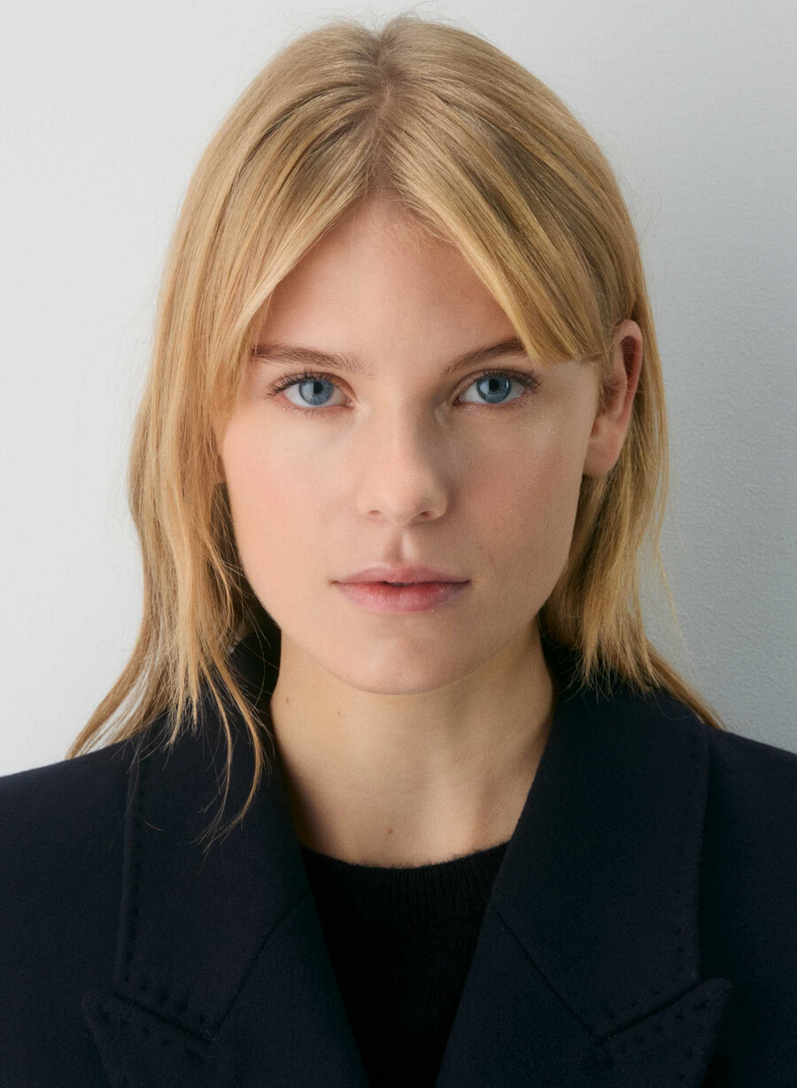 cappotto the constant - lana e cashmere di lusso dark navy