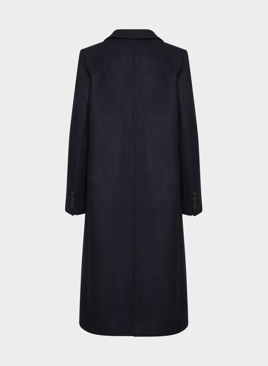 cappotto the constant - lana e cashmere di lusso dark navy