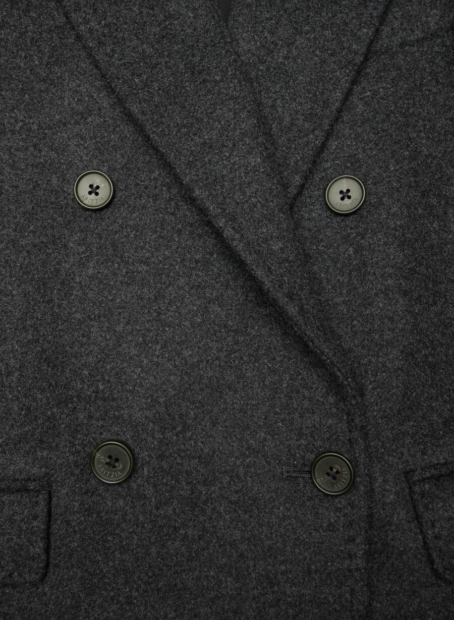 cappotto the constant - lana e cashmere di lusso heather charcoal