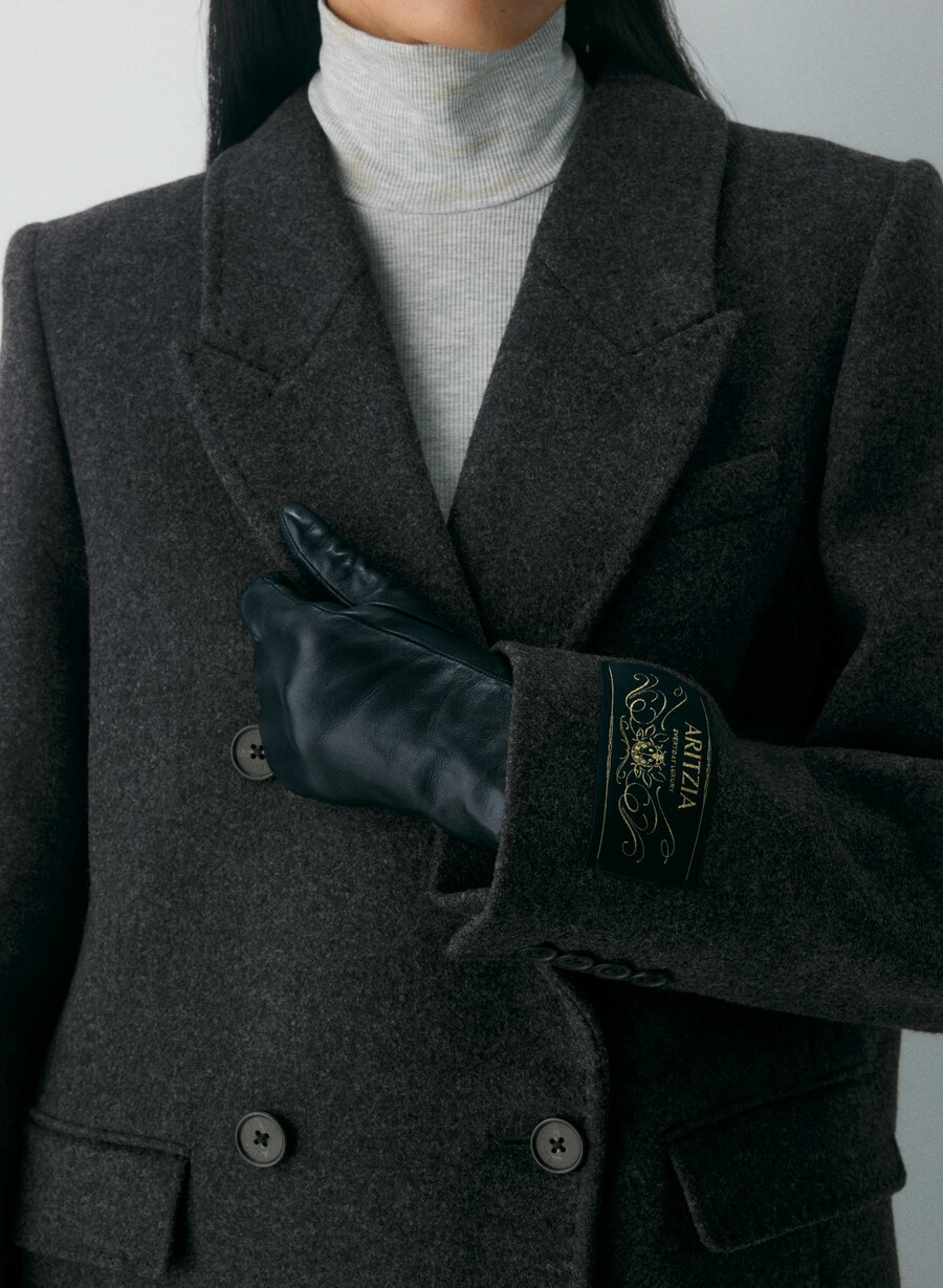 cappotto the constant - lana e cashmere di lusso heather charcoal