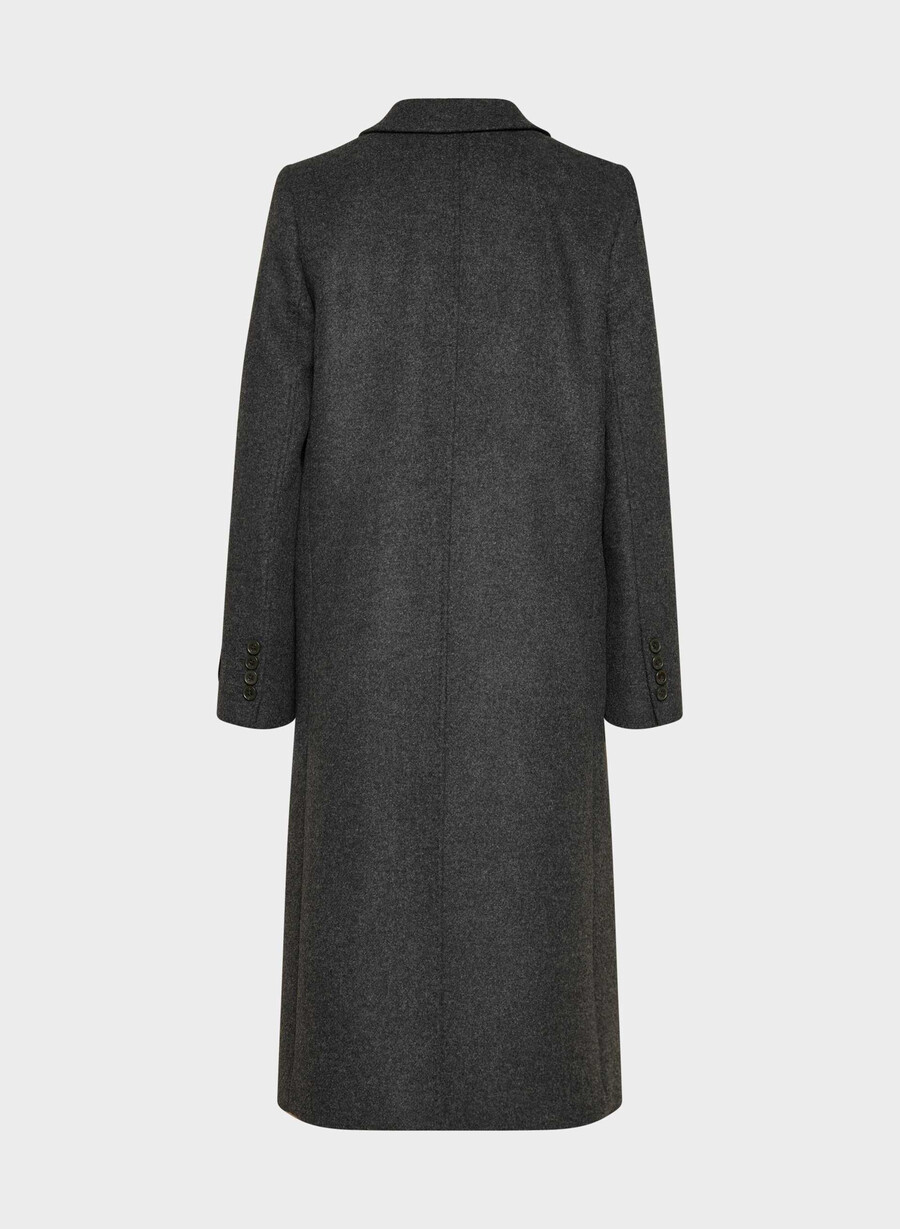 cappotto the constant - lana e cashmere di lusso heather charcoal