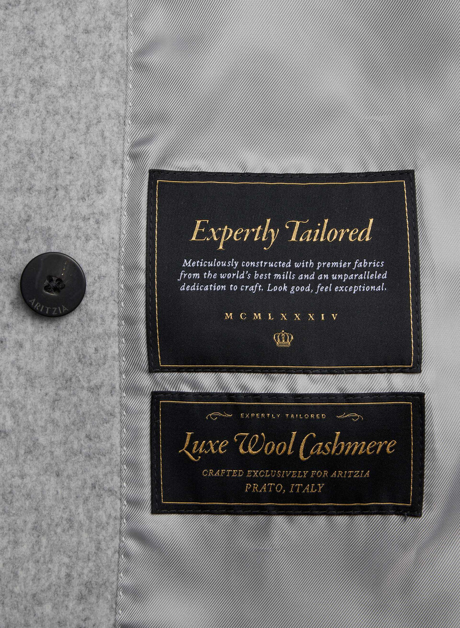 cappotto the constant - lana e cashmere di lusso grigio chiaro melange