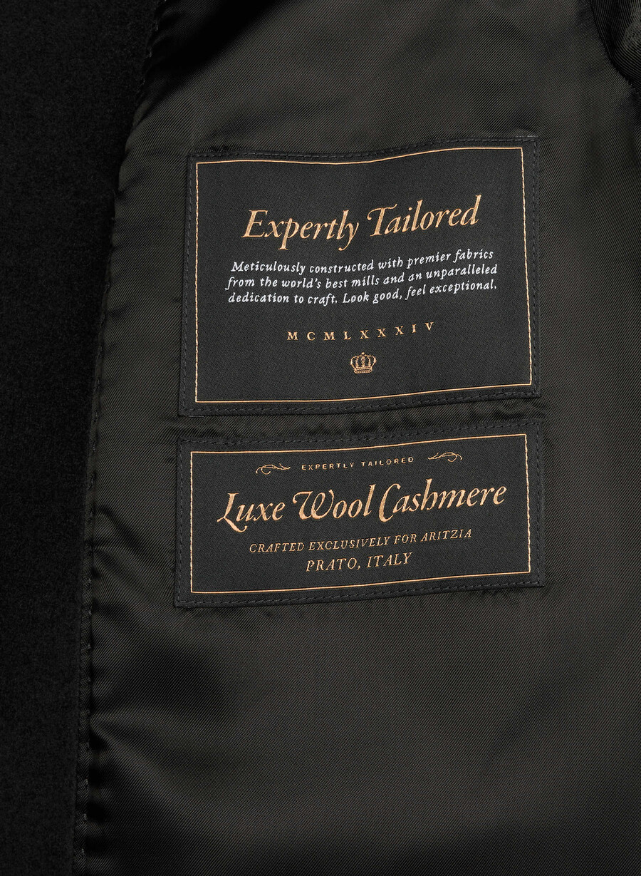 il cappotto cocoon - luxe wool cashmere nero