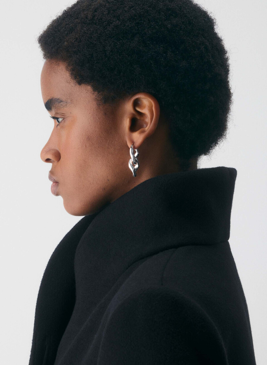 il cappotto cocoon - luxe wool cashmere nero