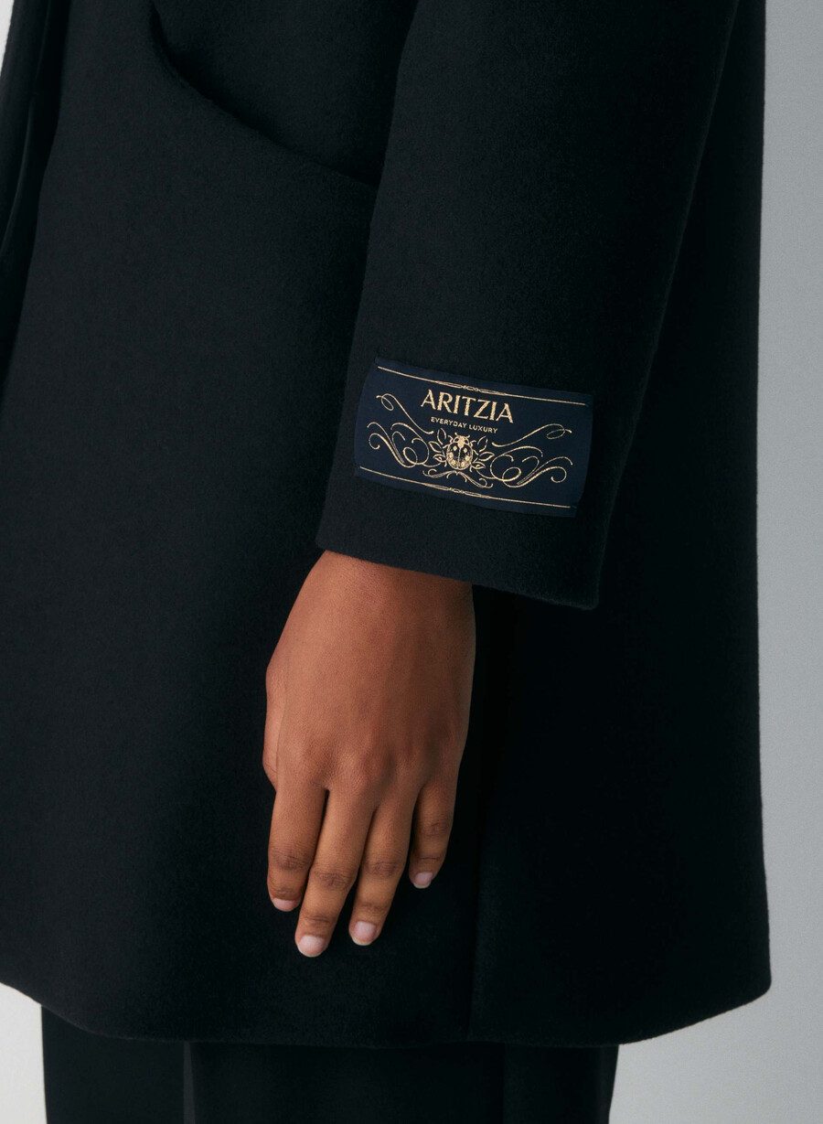 il cappotto cocoon - luxe wool cashmere nero