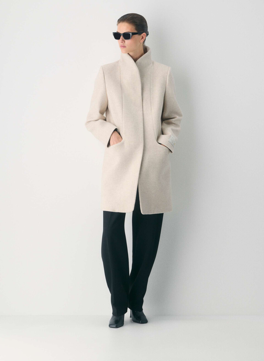 il cappotto cocoon - luxe wool cashmere heather light oatmeal