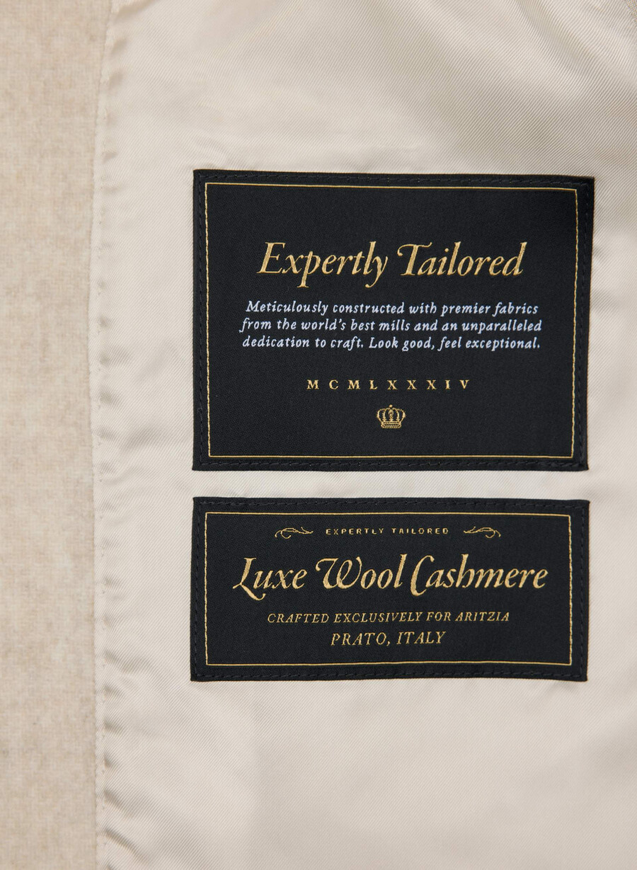 il cappotto cocoon - luxe wool cashmere heather light oatmeal