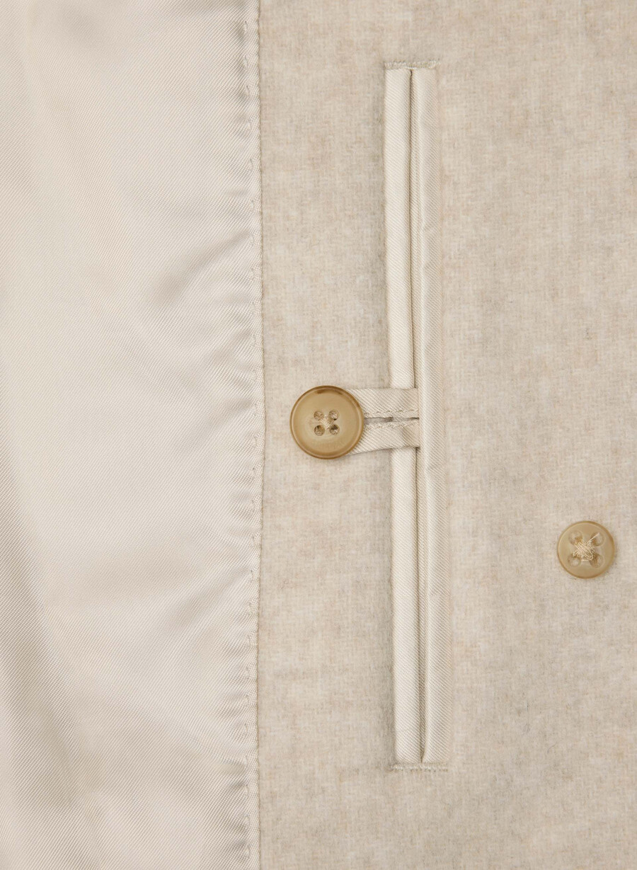 il cappotto cocoon - luxe wool cashmere heather light oatmeal
