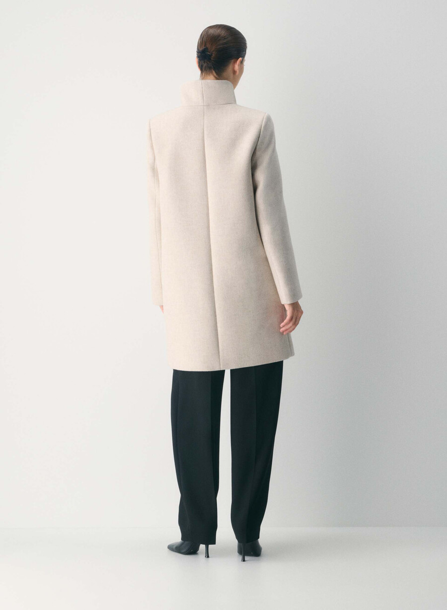 il cappotto cocoon - luxe wool cashmere heather light oatmeal