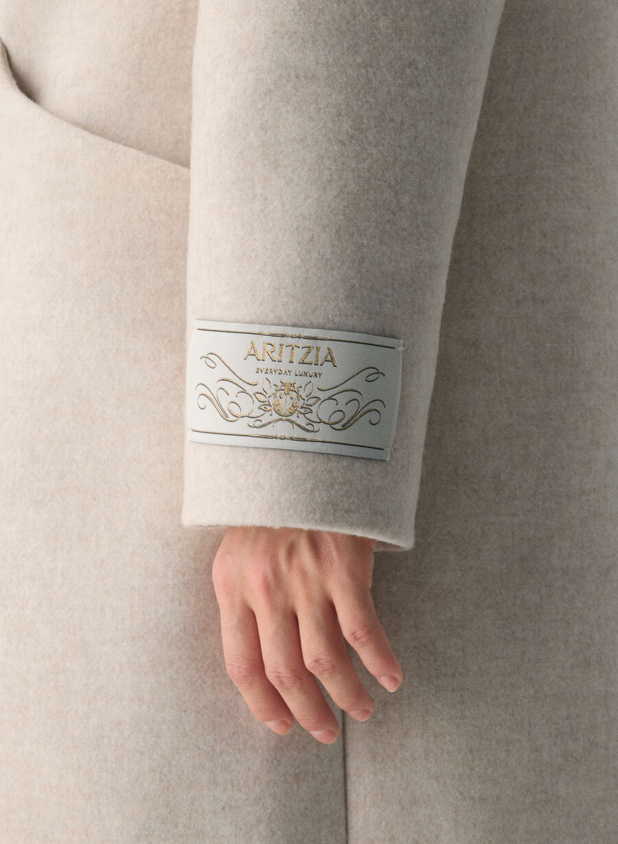 il cappotto cocoon - luxe wool cashmere heather light oatmeal