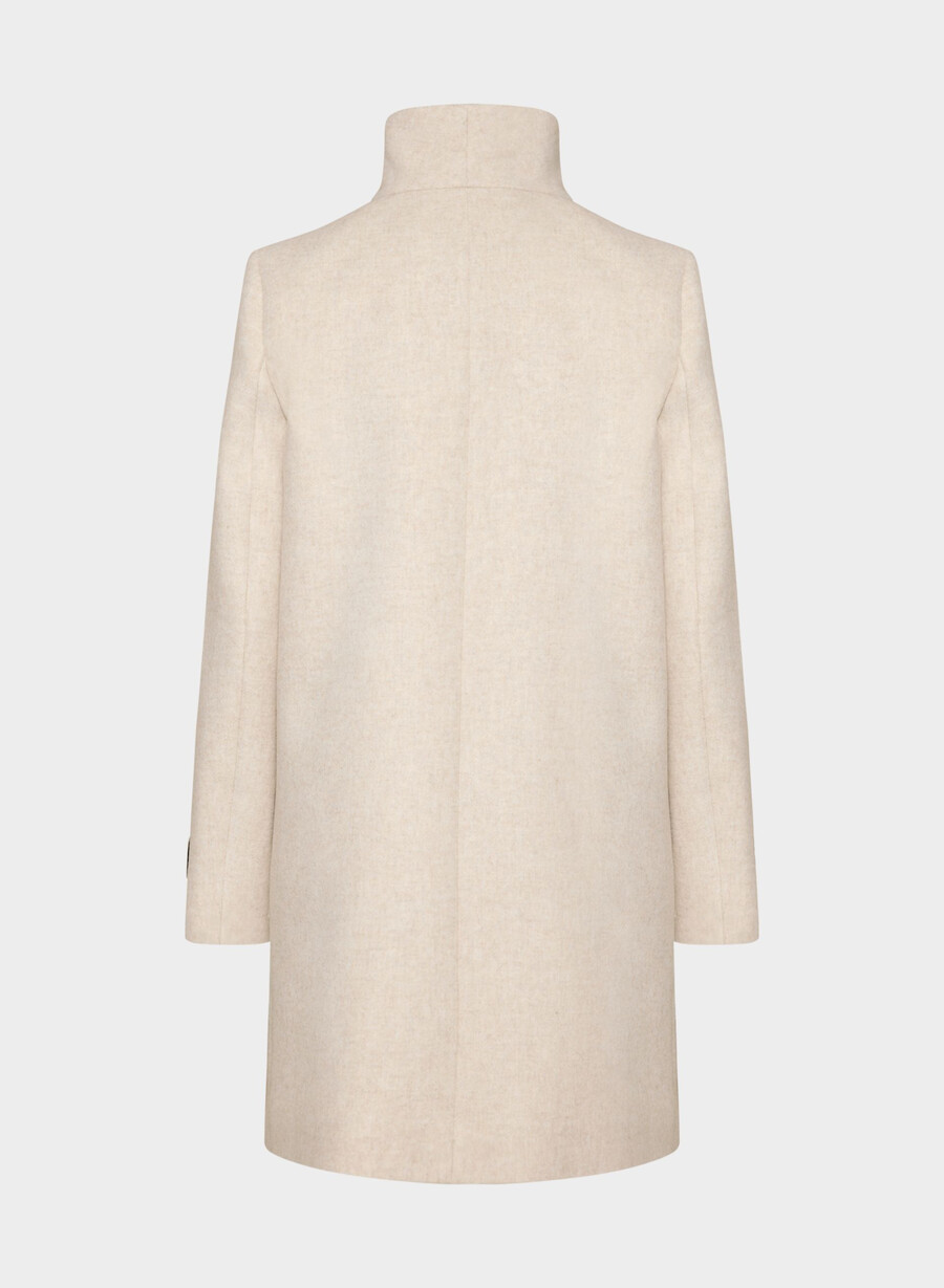 il cappotto cocoon - luxe wool cashmere heather light oatmeal