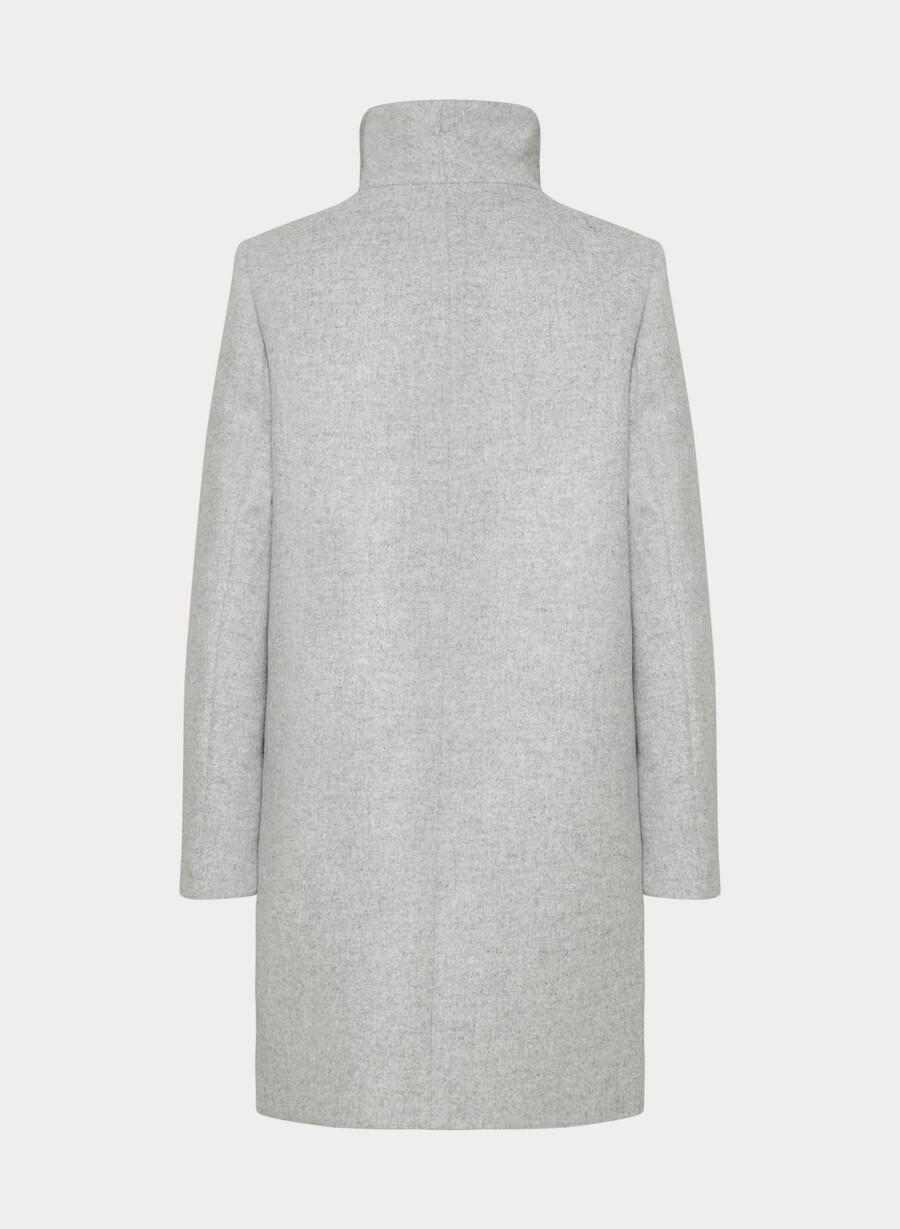 cappotto cocoon - lana e cashmere di lusso grigio chiaro melange