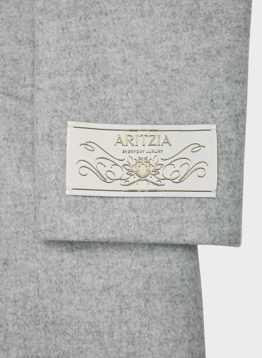 cappotto cocoon - lana e cashmere di lusso grigio chiaro melange