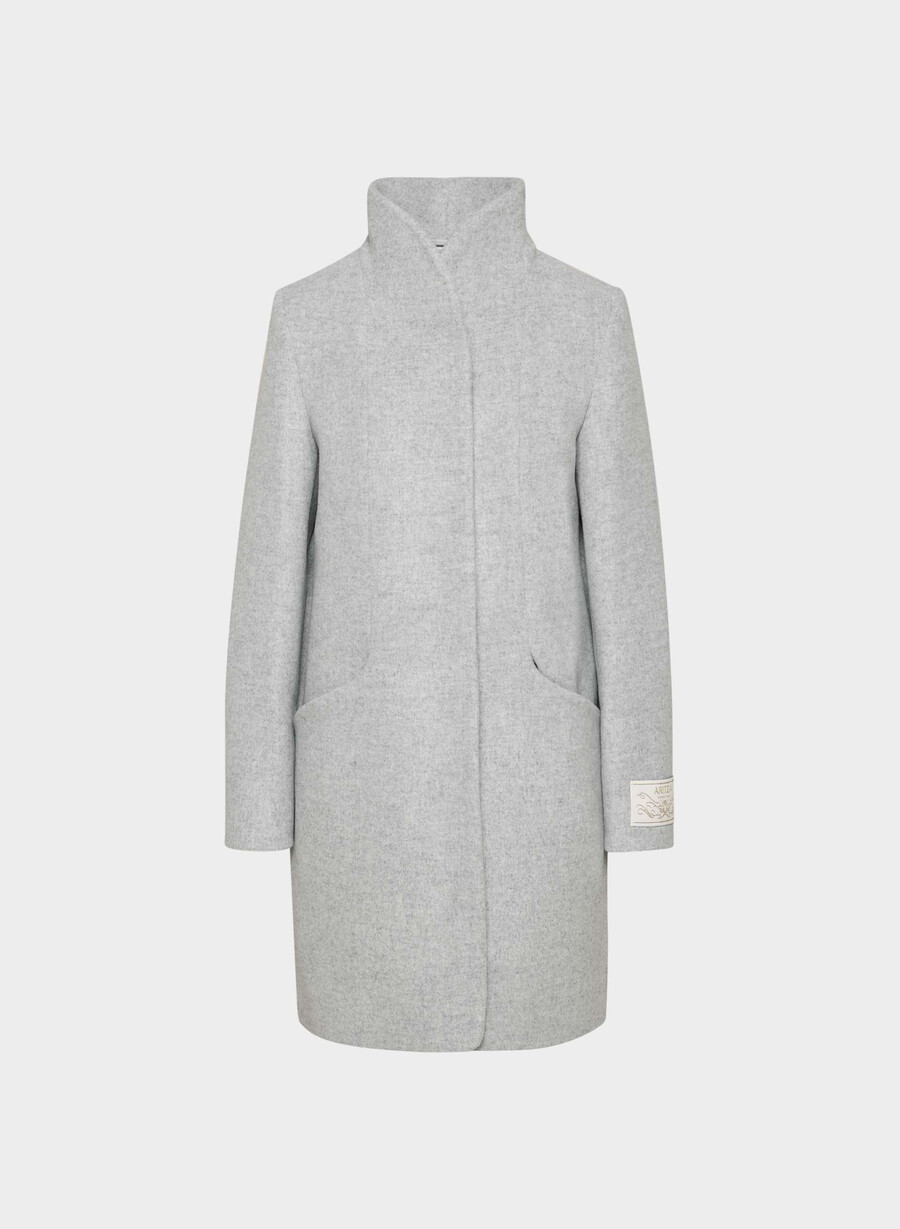 cappotto cocoon - lana e cashmere di lusso grigio chiaro melange