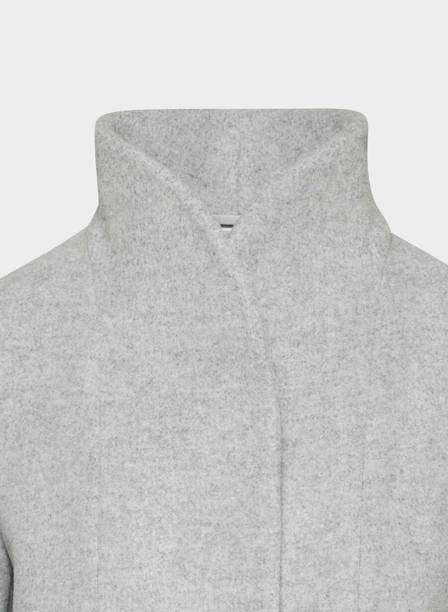 cappotto cocoon - lana e cashmere di lusso grigio chiaro melange