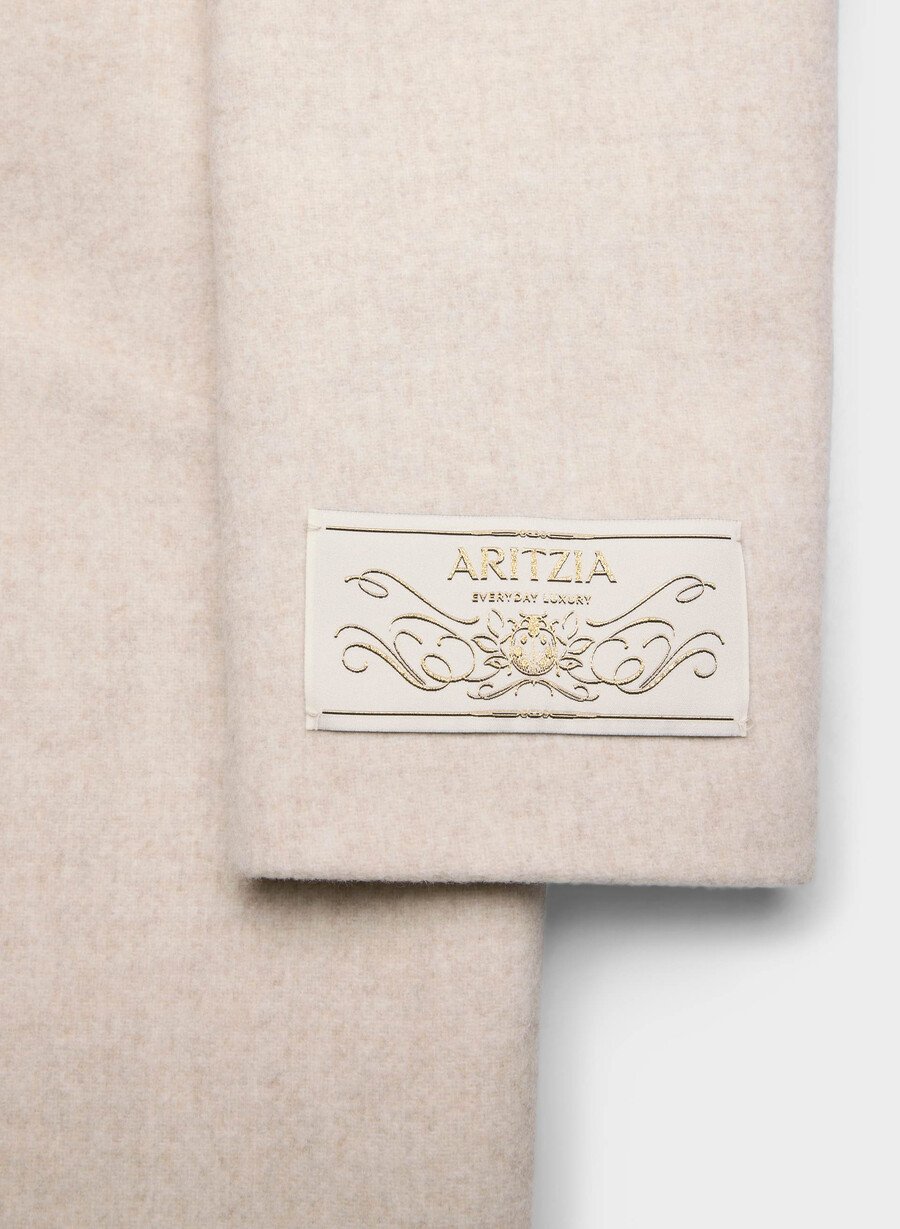 cappotto lungo cocoon - lana e cashmere di lusso heather light oatmeal
