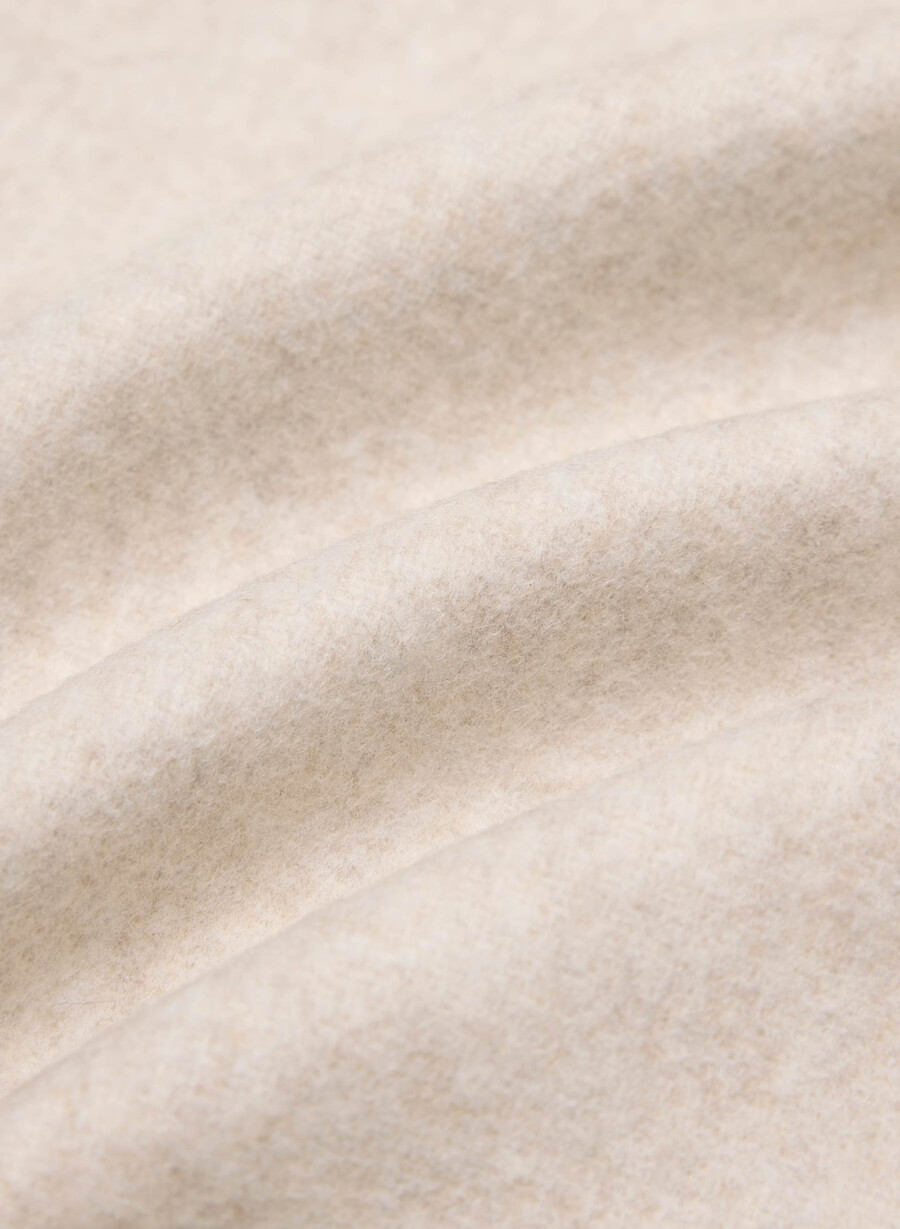 cappotto lungo cocoon - lana e cashmere di lusso heather light oatmeal