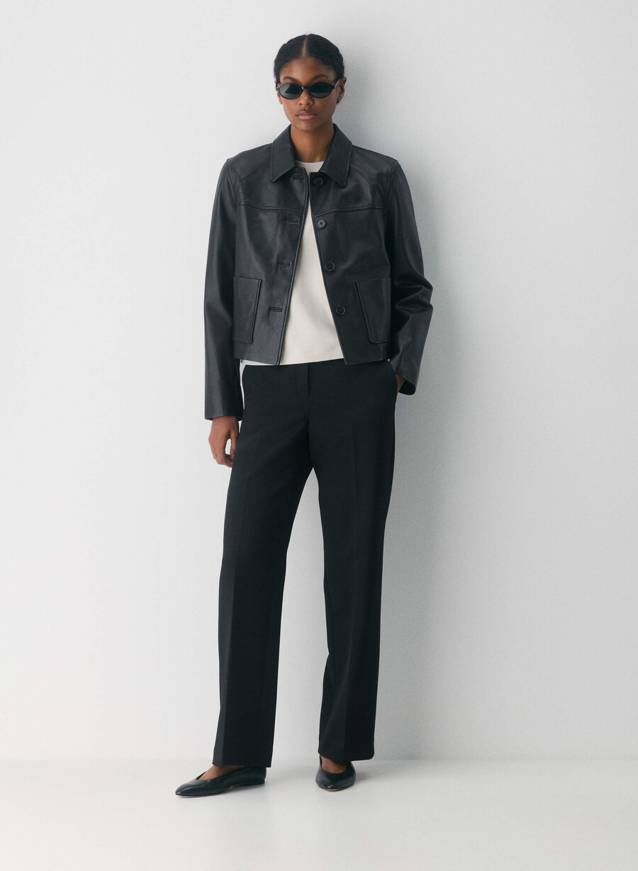 pantaloni a vita bassa new agency - ressential black