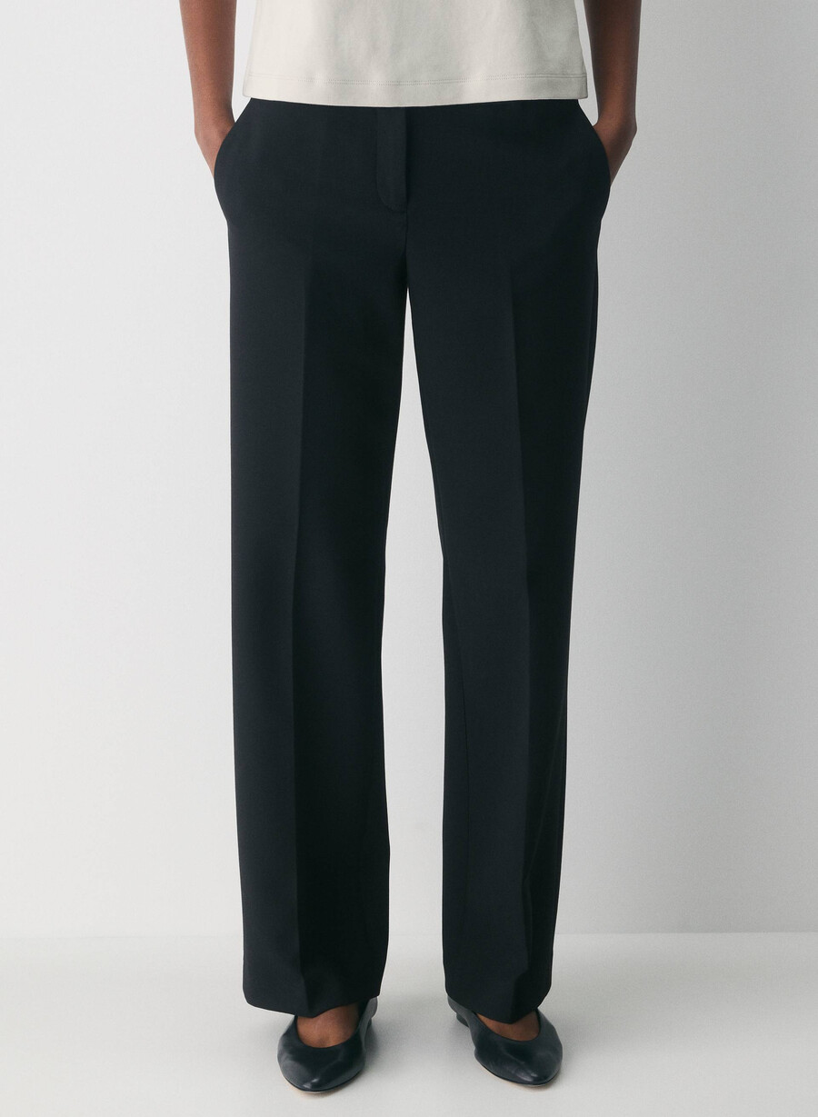 pantaloni a vita bassa new agency - ressential black