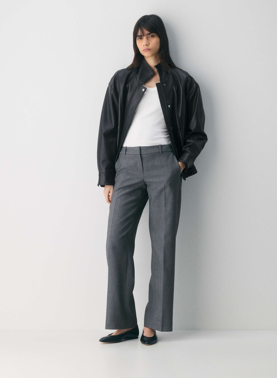 pantaloni a vita bassa new agency - ressential heather matte pearl