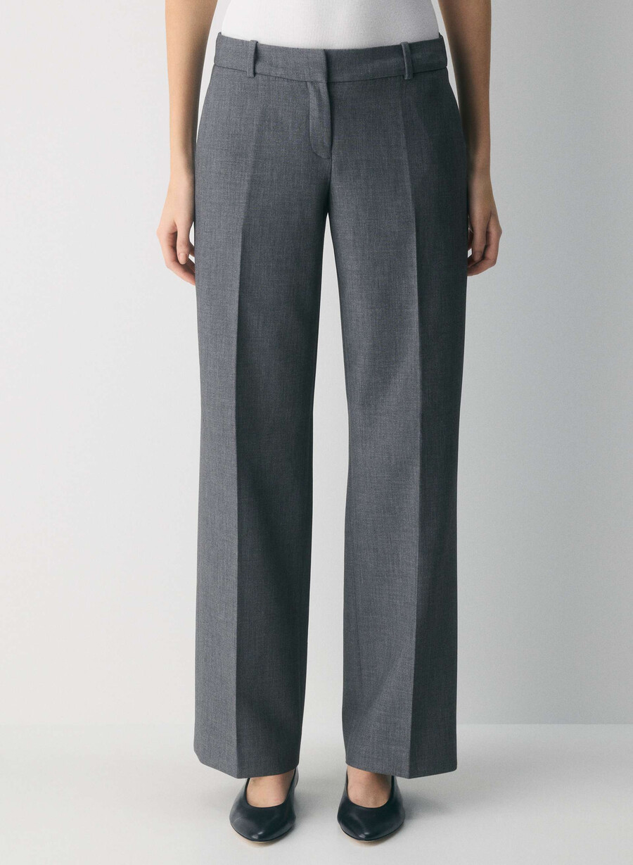pantaloni a vita bassa new agency - ressential heather matte pearl