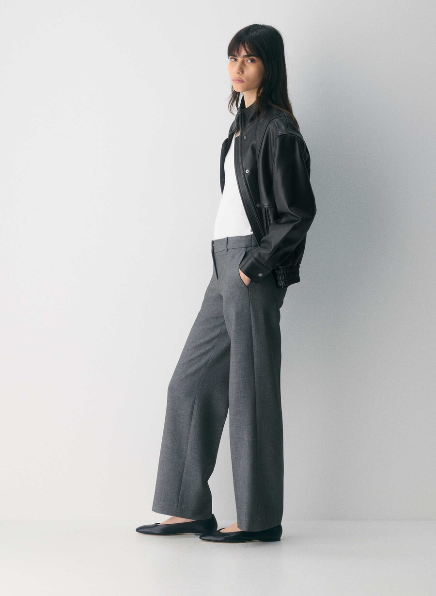 pantaloni a vita bassa new agency - ressential heather matte pearl