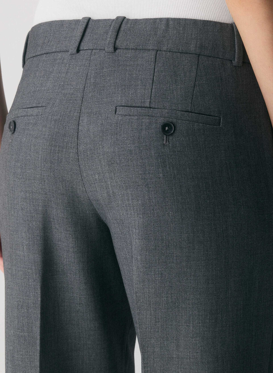 pantaloni a vita bassa new agency - ressential heather matte pearl