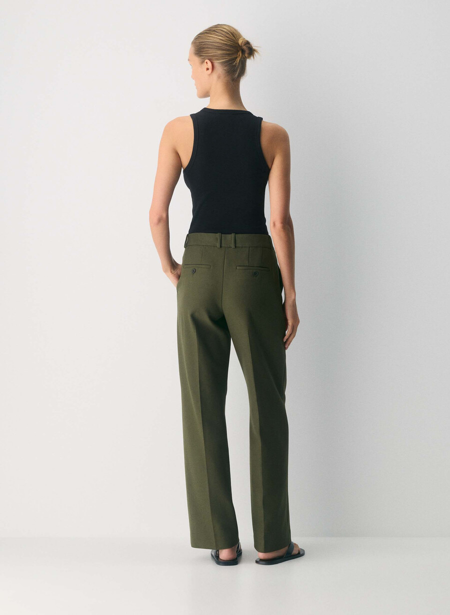 pantaloni a vita bassa new agency - ressential dark olive