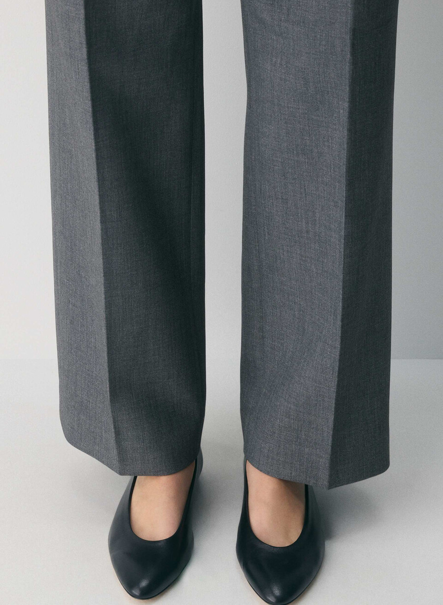 pantaloni a vita bassa new agency - ressential heather charcoal