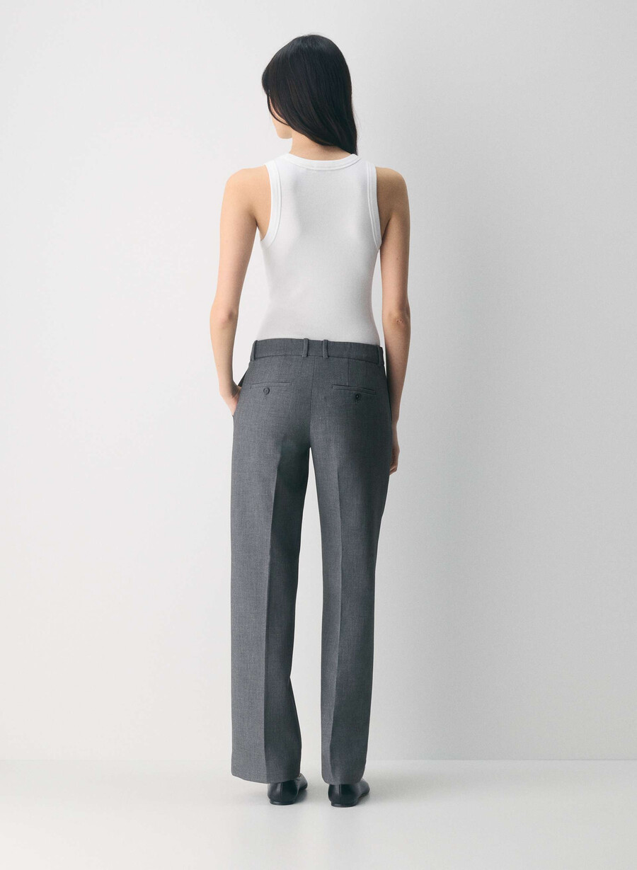 pantaloni a vita bassa new agency - ressential heather charcoal