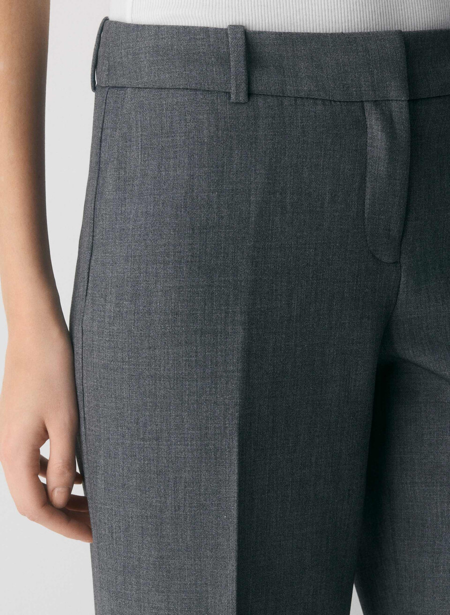 pantaloni a vita bassa new agency - ressential heather charcoal