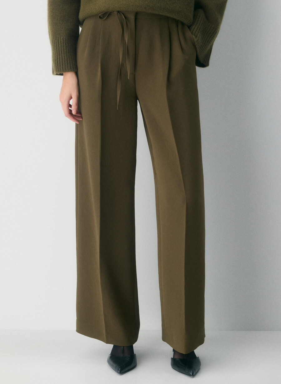 pantaloni monarch - crepette verde privato