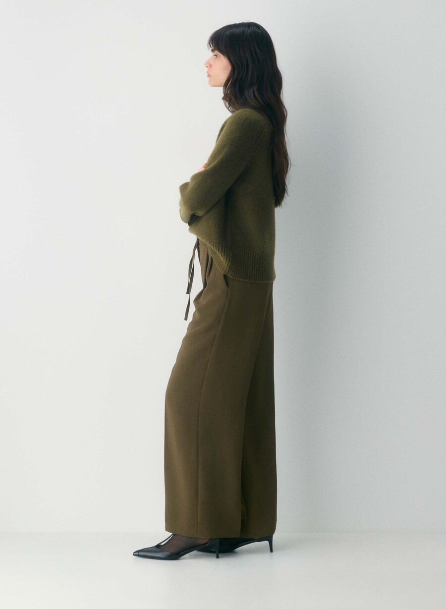 pantaloni monarch - crepette verde privato