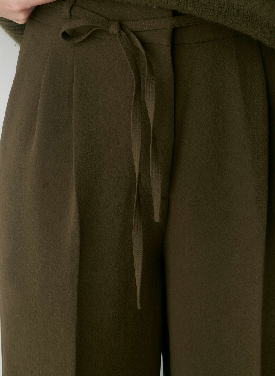 pantaloni monarch - crepette verde privato