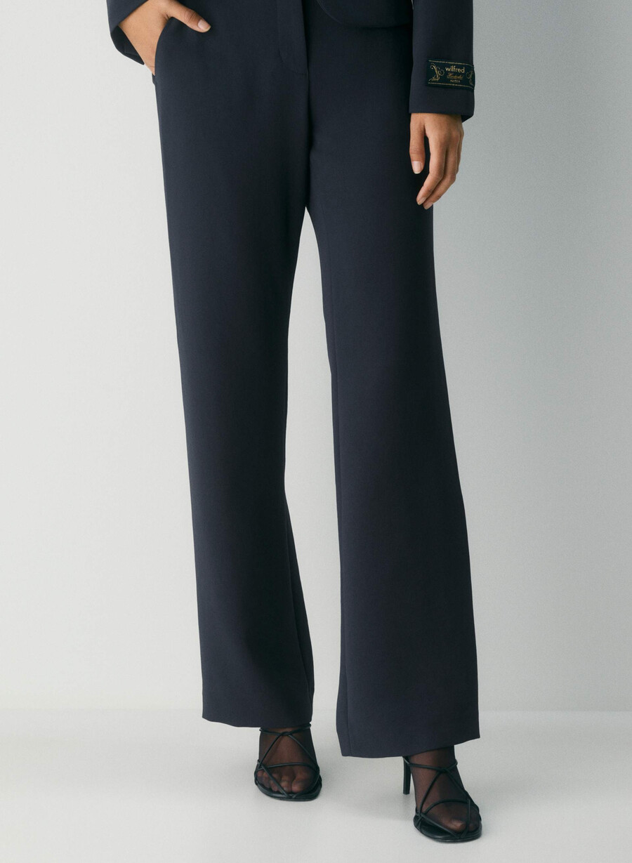 pantaloni strata - crepette dark night navy