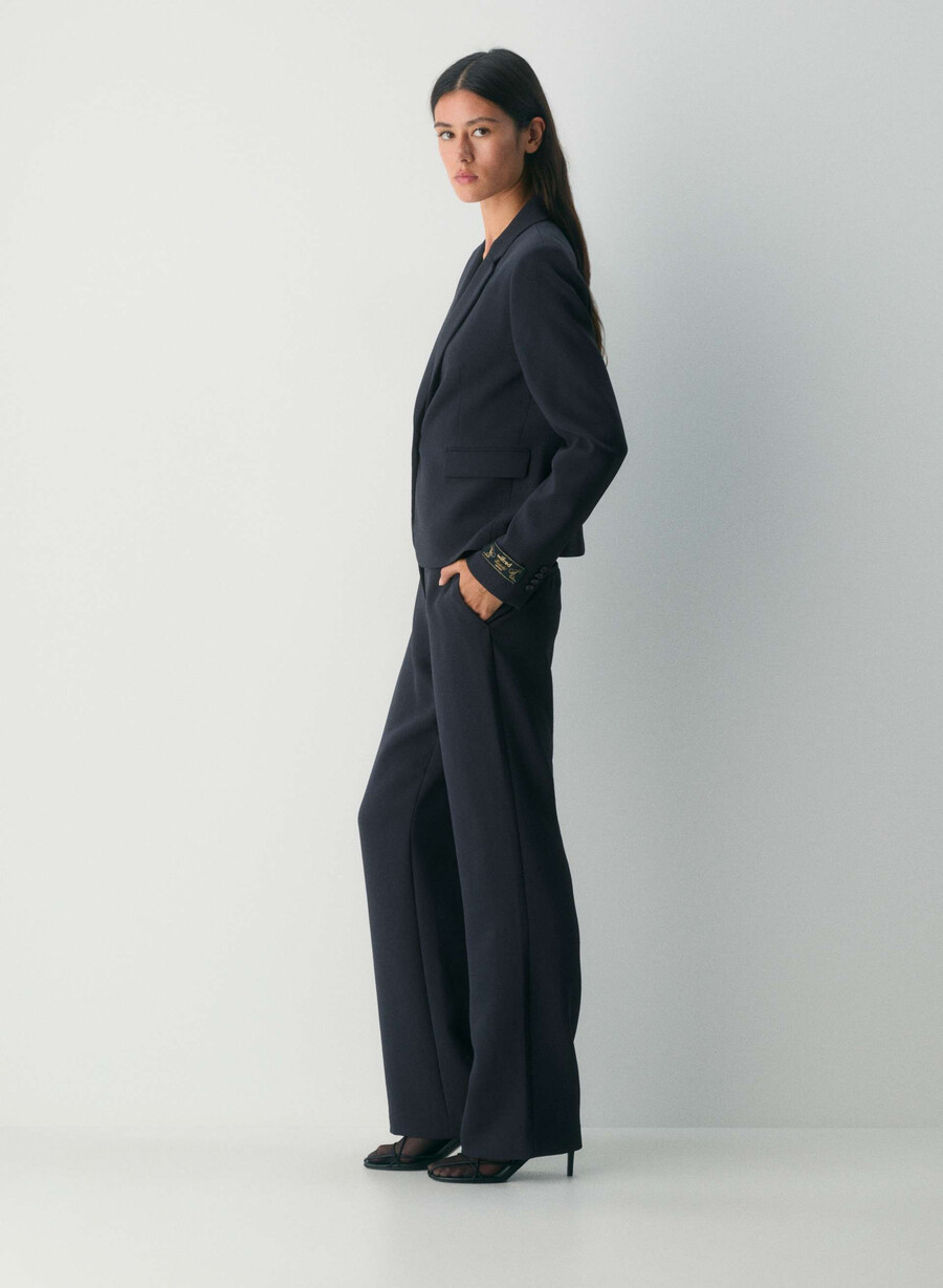 pantaloni strata - crepette dark night navy