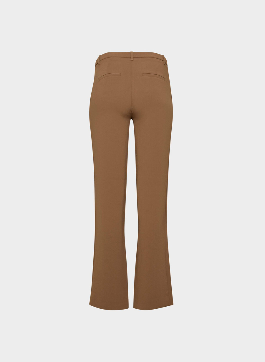 pantaloni strata - crepette marrone cioccolato