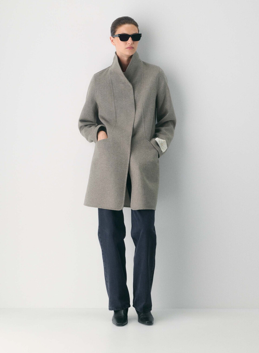 cappotto double-face cocoon - luxe rewool nero