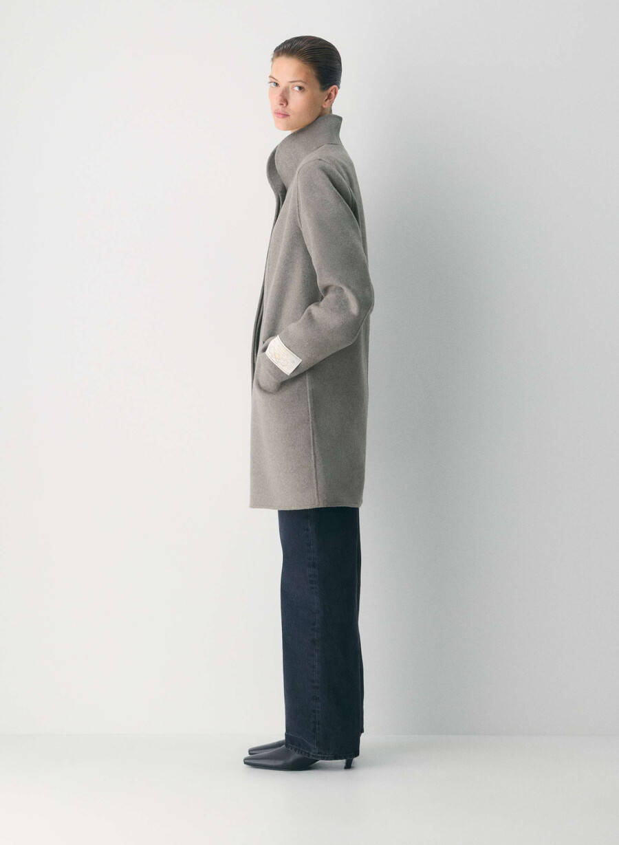 cappotto double-face cocoon - luxe rewool nero