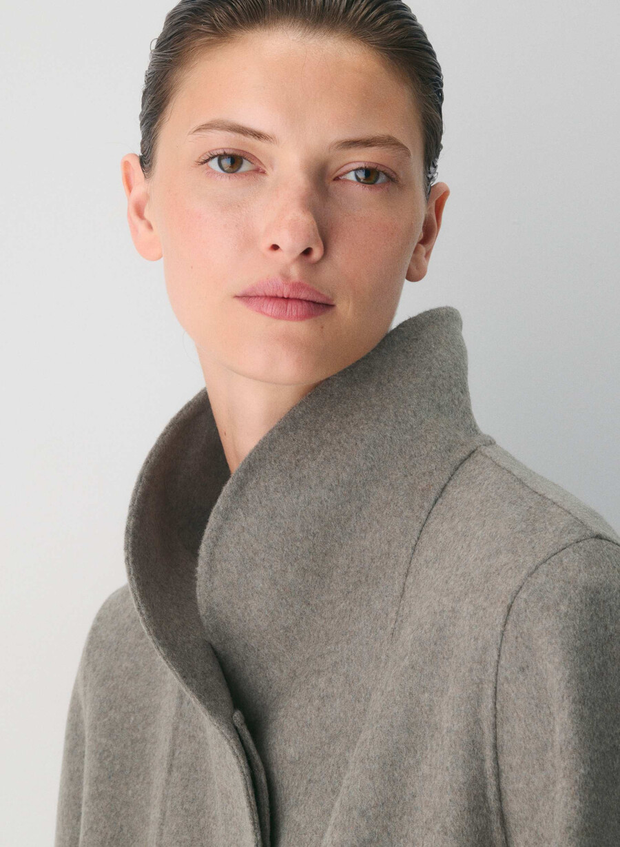 cappotto double-face cocoon - luxe rewool nero