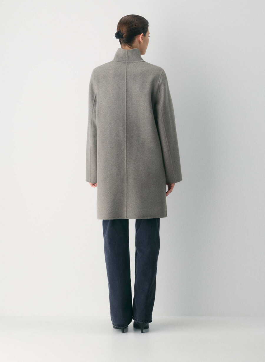 cappotto double-face cocoon - luxe rewool nero