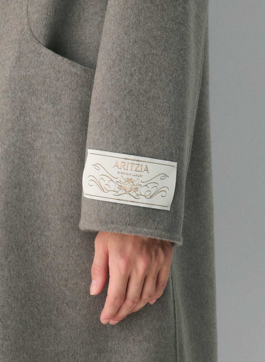 cappotto double-face cocoon - luxe rewool nero