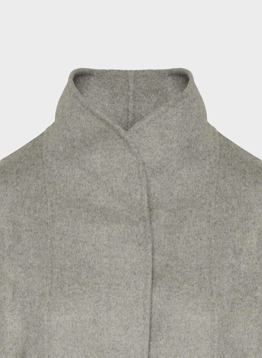 cappotto double-face cocoon - luxe rewool nero