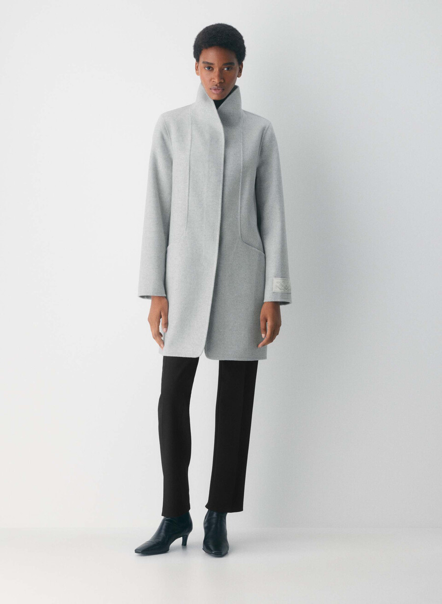 cappotto double-face cocoon - luxe rewool heather chrome