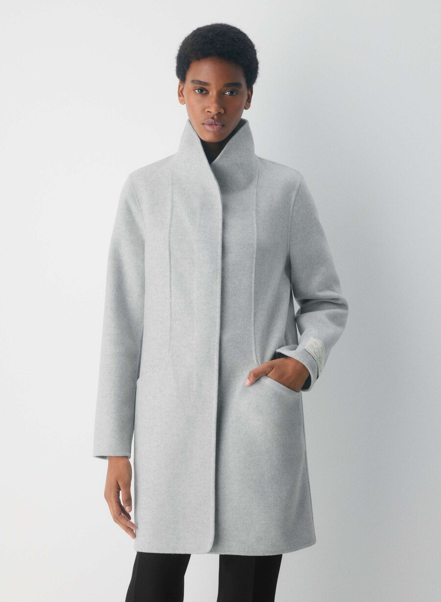 cappotto double-face cocoon - luxe rewool heather chrome