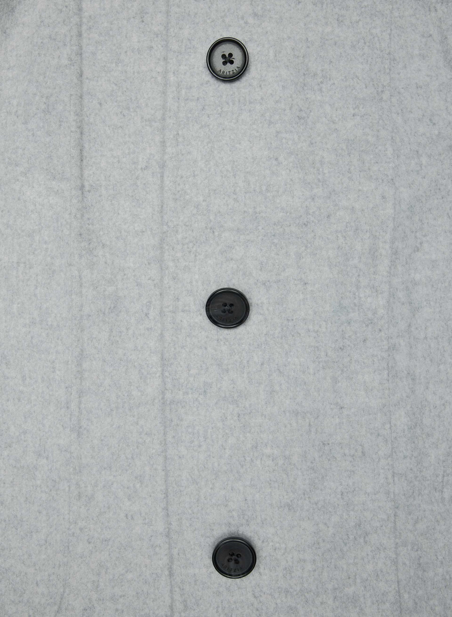 cappotto double-face cocoon - luxe rewool heather chrome