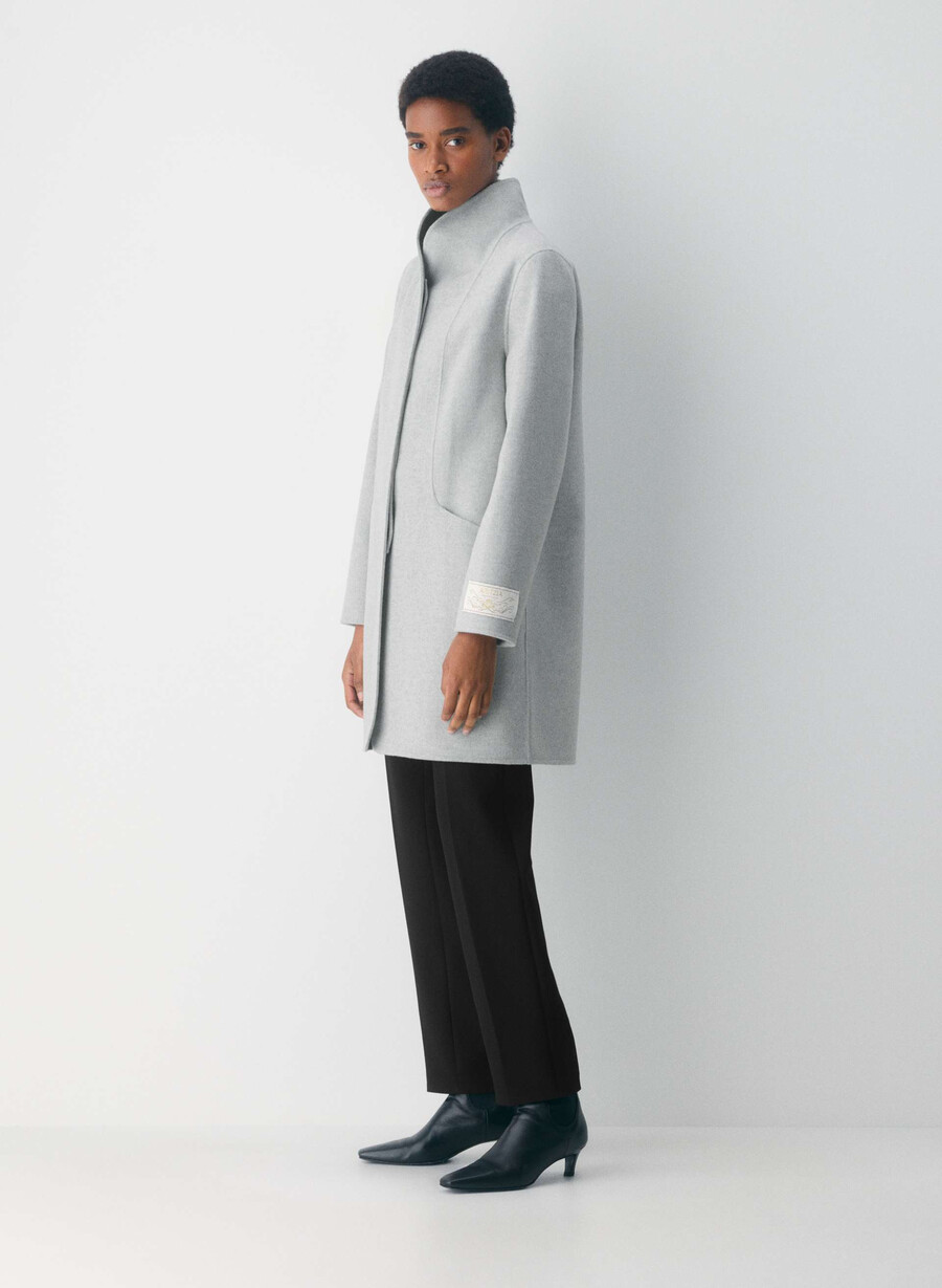 cappotto double-face cocoon - luxe rewool heather chrome