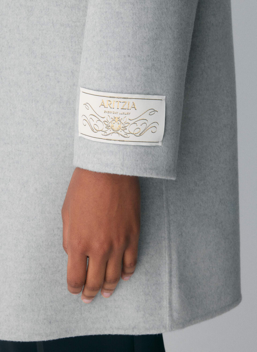 cappotto double-face cocoon - luxe rewool heather chrome